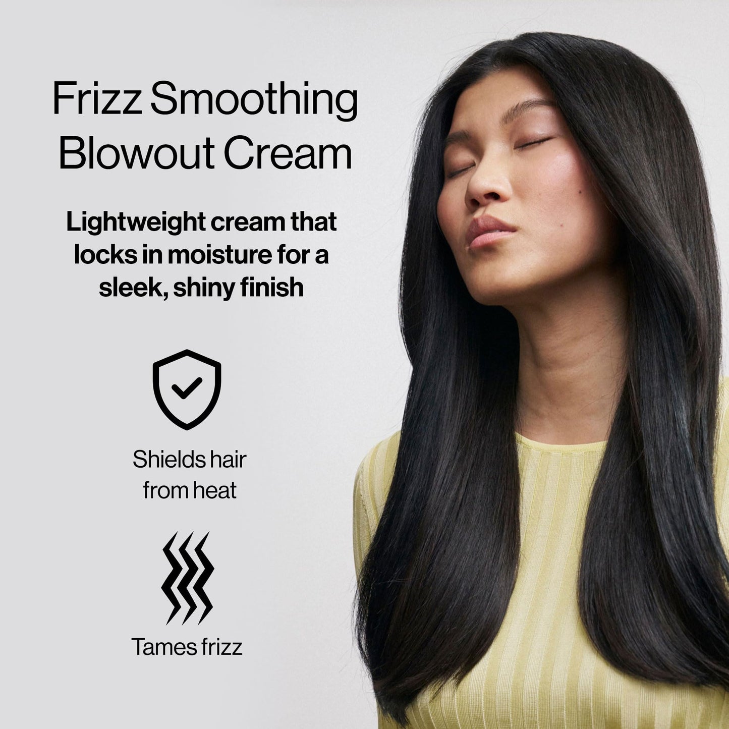 Freewill Frizz Smoothing Blowout Cream, Anti Frizz Hair Cream with Shea Butter, Coconut, & Ginger Oils for Silky, Smooth Blowouts - Vegan Frizzy Hair