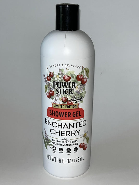 Power Stick Enchanted Cherry Shower Gel, Limited Edition, with Juicy Cherries, Patchouli & Sandalwood, 16 fl oz Beauty & Personal Care Power Stick