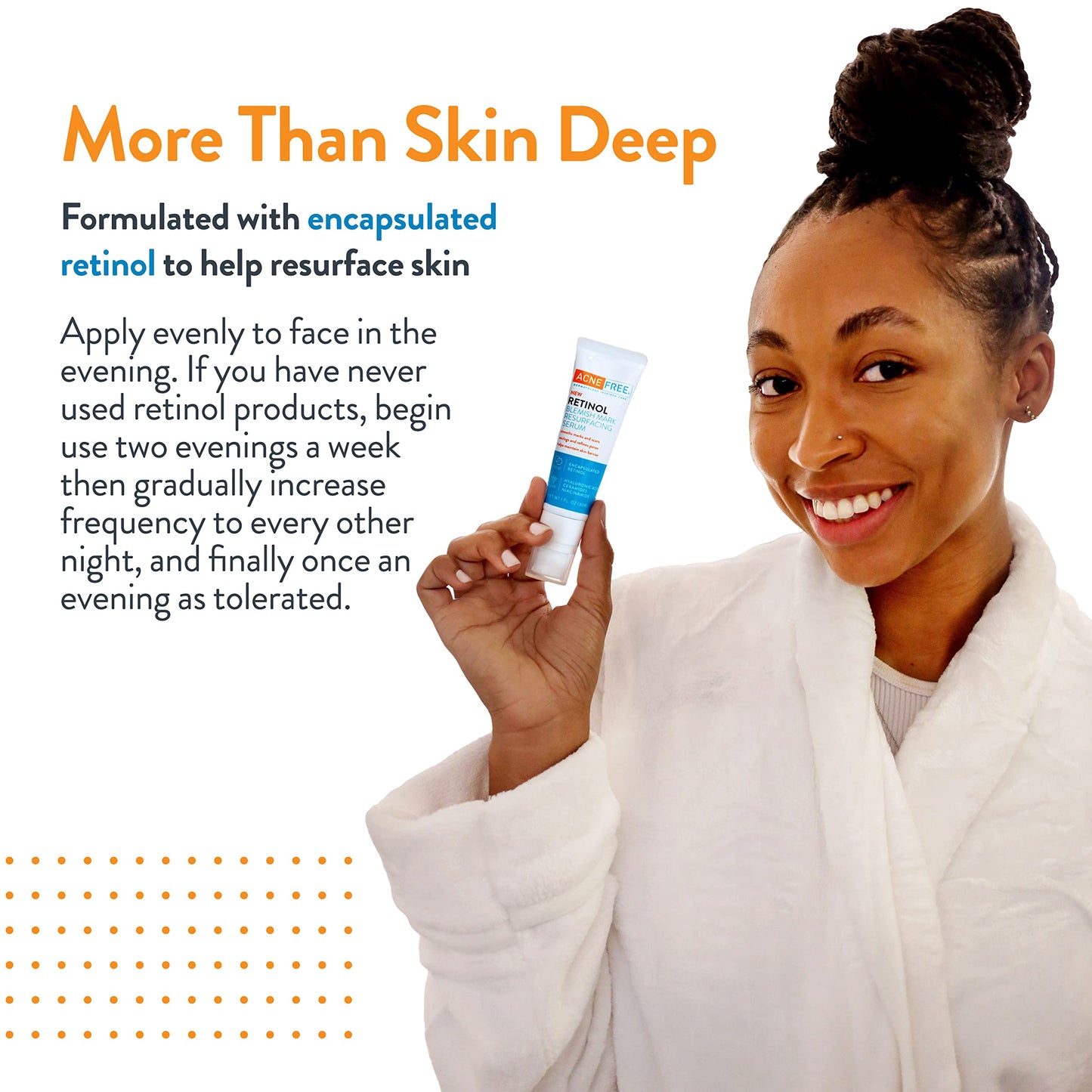 AcneFree Retinol Blemish Mark Resurfacing Serum with Hyaluronic Acid, and Niacinamide | Helps to Reduce the Appearance of Acne Marks | Redness Control