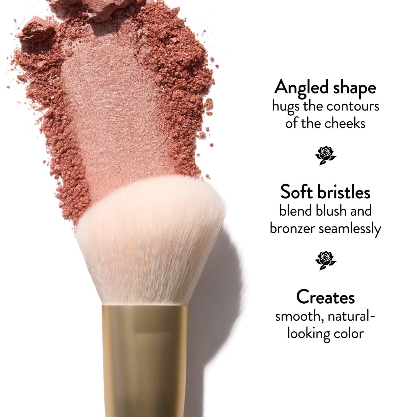 LAURA GELLER NEW YORK Angled Blush Brush - Sculpting & Blending Brush for Blush, Bronzer & Contour - Soft Vegan Bristles - Draper James Limited