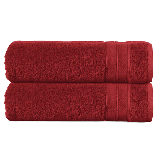 Elegant Comfort Three Line Popcorn Towel Set for Bathroom 27 x 54 inches, Premium Hotel Quality 2-Pack Bath Towels, 100% Turkish Cotton, Soft…