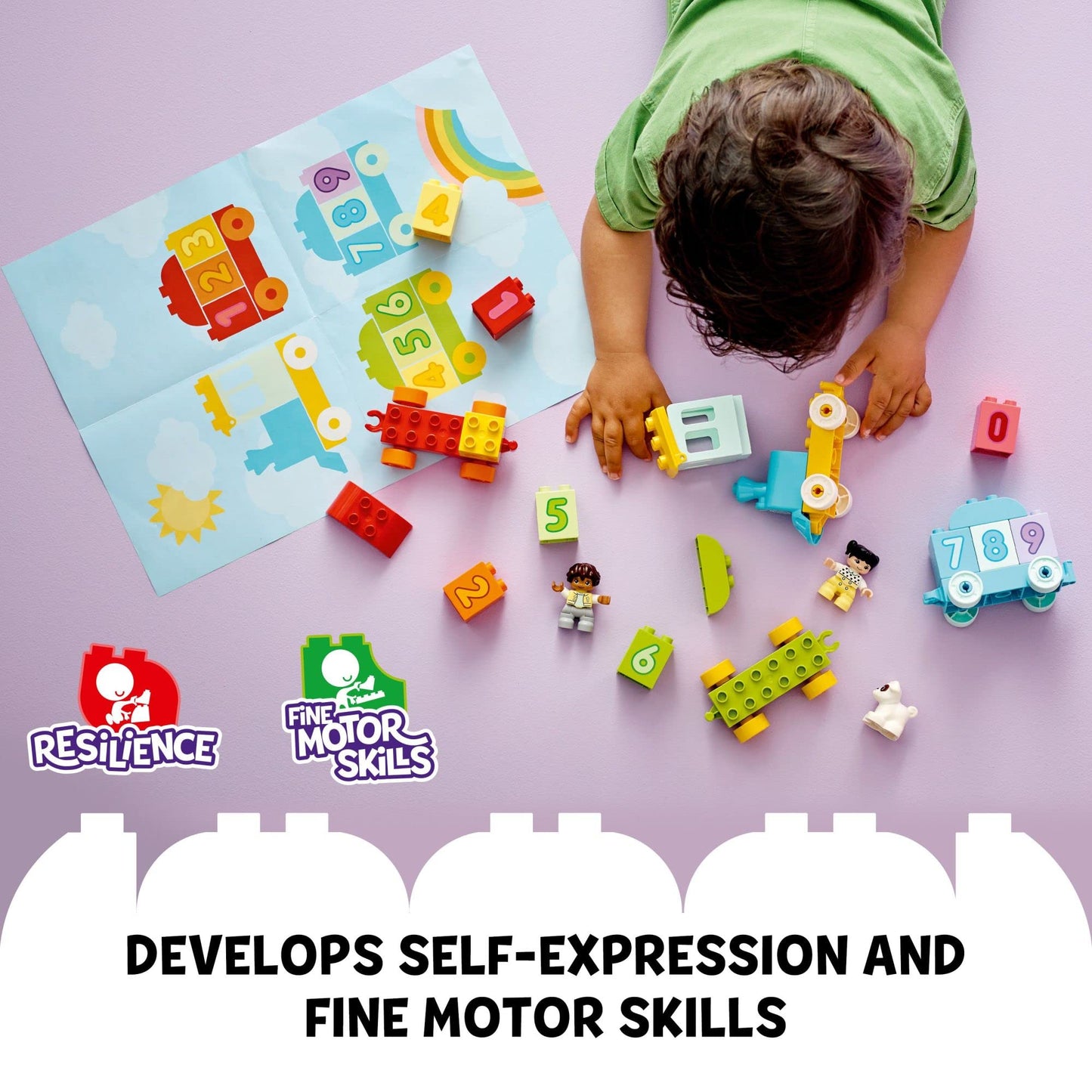 LEGO DUPLO My First Number Train 10954, Preschool Learning Toy with Number Bricks, Educational Building Set for Toddlers Ages 1.5-3