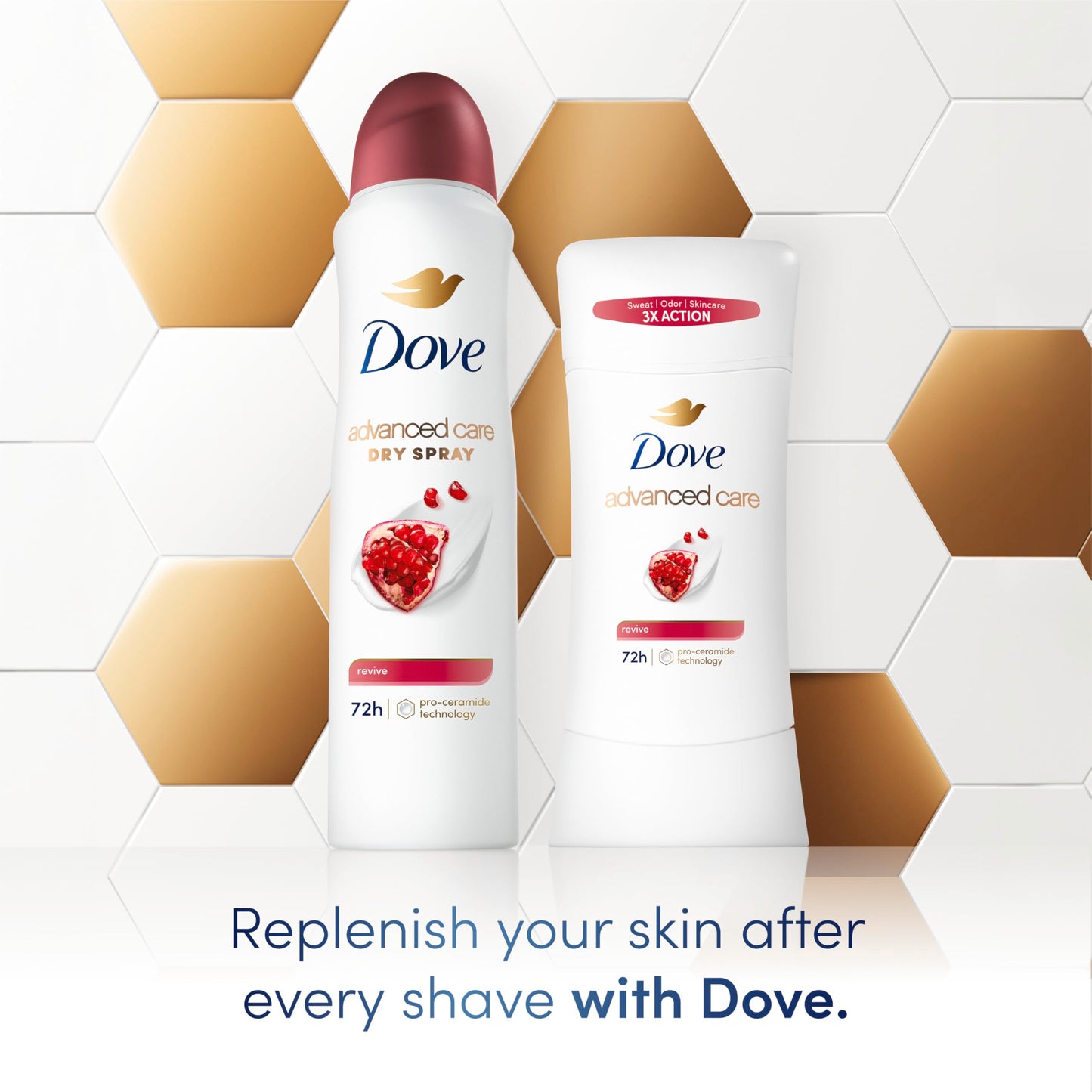 Dove Deodorant 2.6 Ounce Advanced Care Anti-Perspirant Revive (Pack of 3) Beauty and Personal Care Dove