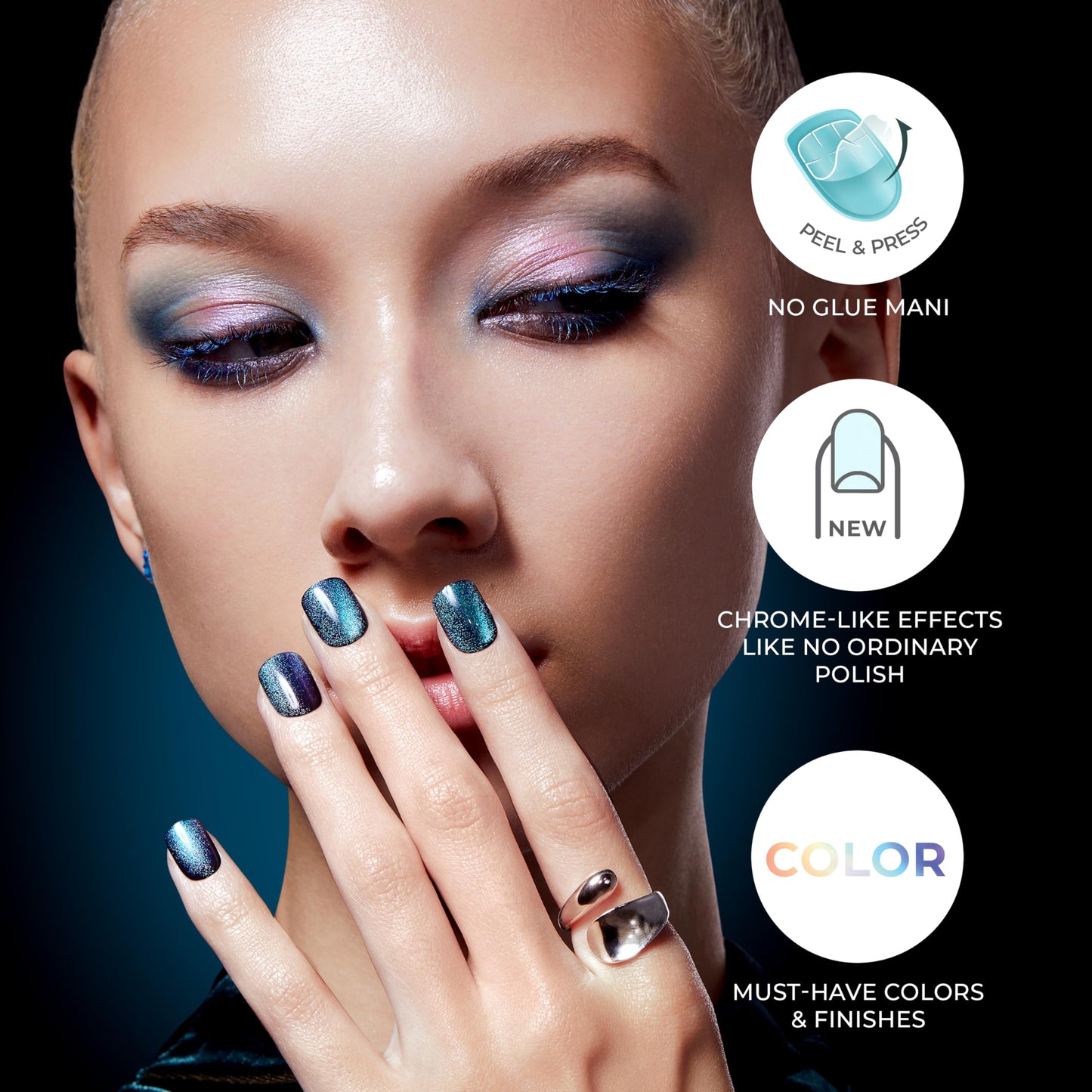 Kiss Impress No Glue Mani Press On Nails, Color FX, 'Dimension', Neutral, Short Size, Squoval Shape, Includes 30 Nails, Prep Pad, Instructions Sheet Beauty & Personal Care imPRESS