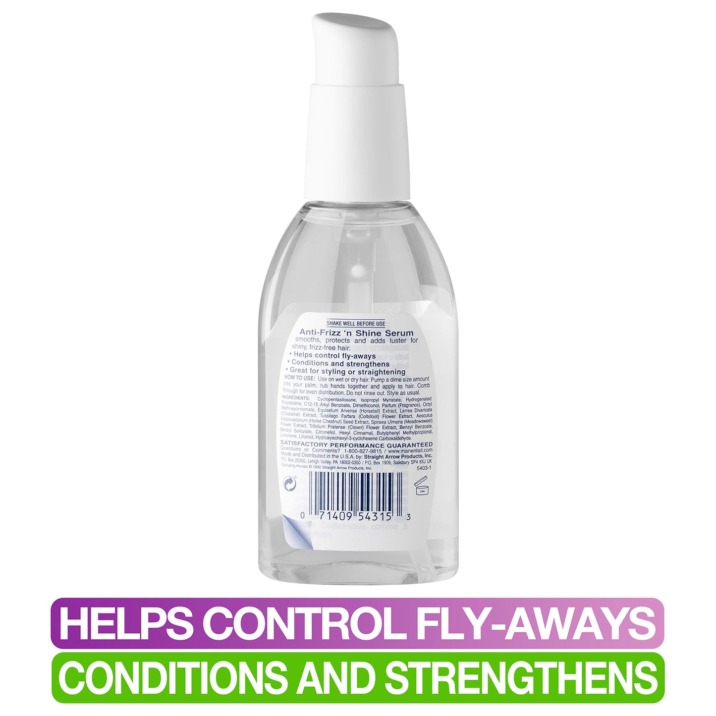 Mane N Tail Mane'n Tail Herbal-gro Anti-frizz 'n Shine Serum, 4 Oz