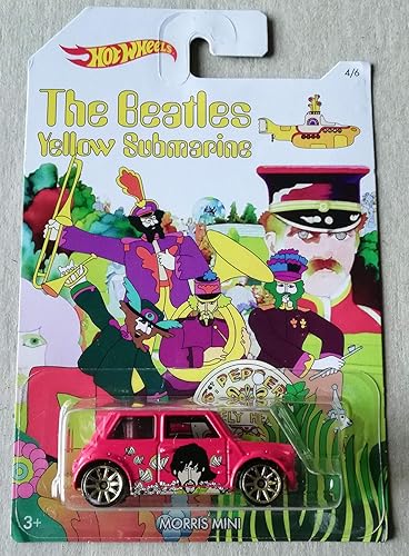Hot Wheels 2016 The Beatles 50th Anniversary Yellow Submarine Morris Mini 4/6, Red
