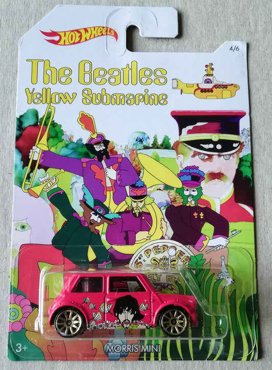 Hot Wheels 2016 The Beatles 50th Anniversary Yellow Submarine Morris Mini 4/6, Red