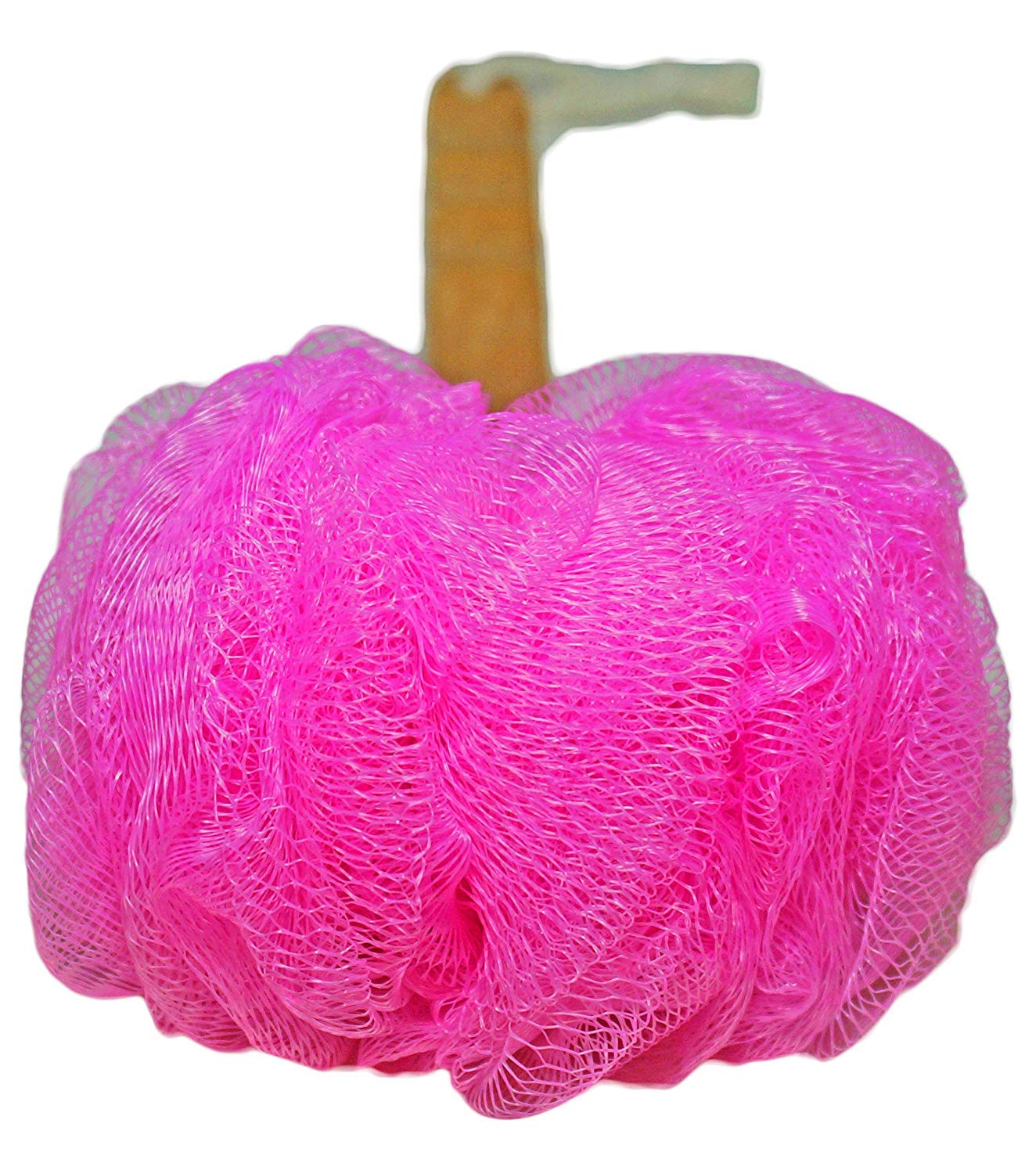 Shower Loofah Body & Back Scrubber - Exfoliating Loofah luffa loofa Bath Brush On a Stick - with Long Wooden Handle Back Brush for Men & Women - Easy