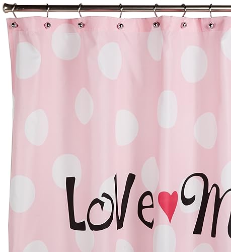 Disney Minnie Mouse Fabric Shower Curtain Pink w/ Dots