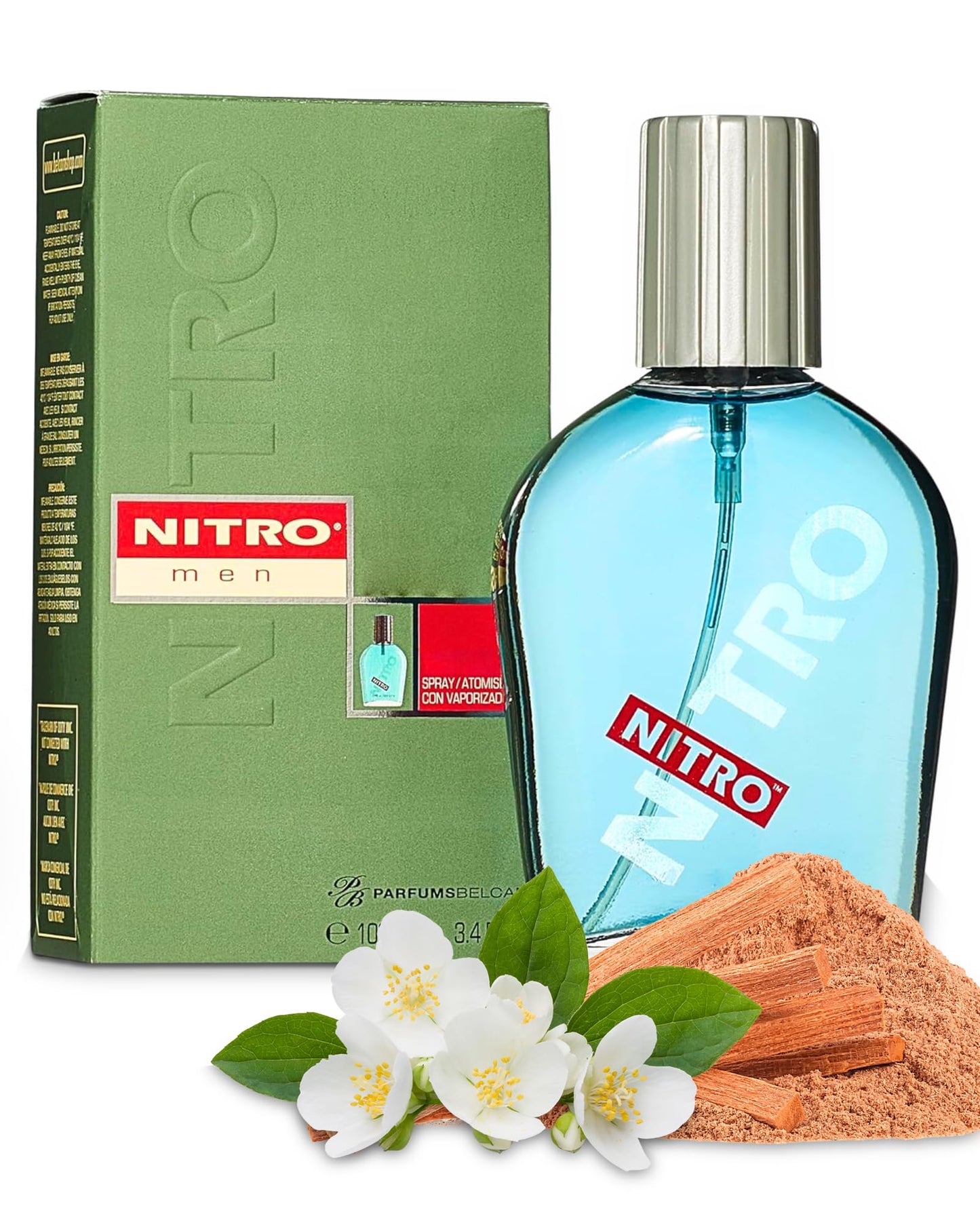 PB ParfumsBelcam Nitro Eau De Toilette Spray for Men – Affordable, Long-Lasting Woody Cologne with Fresh Apple, Mint, Pine & Sandalwood