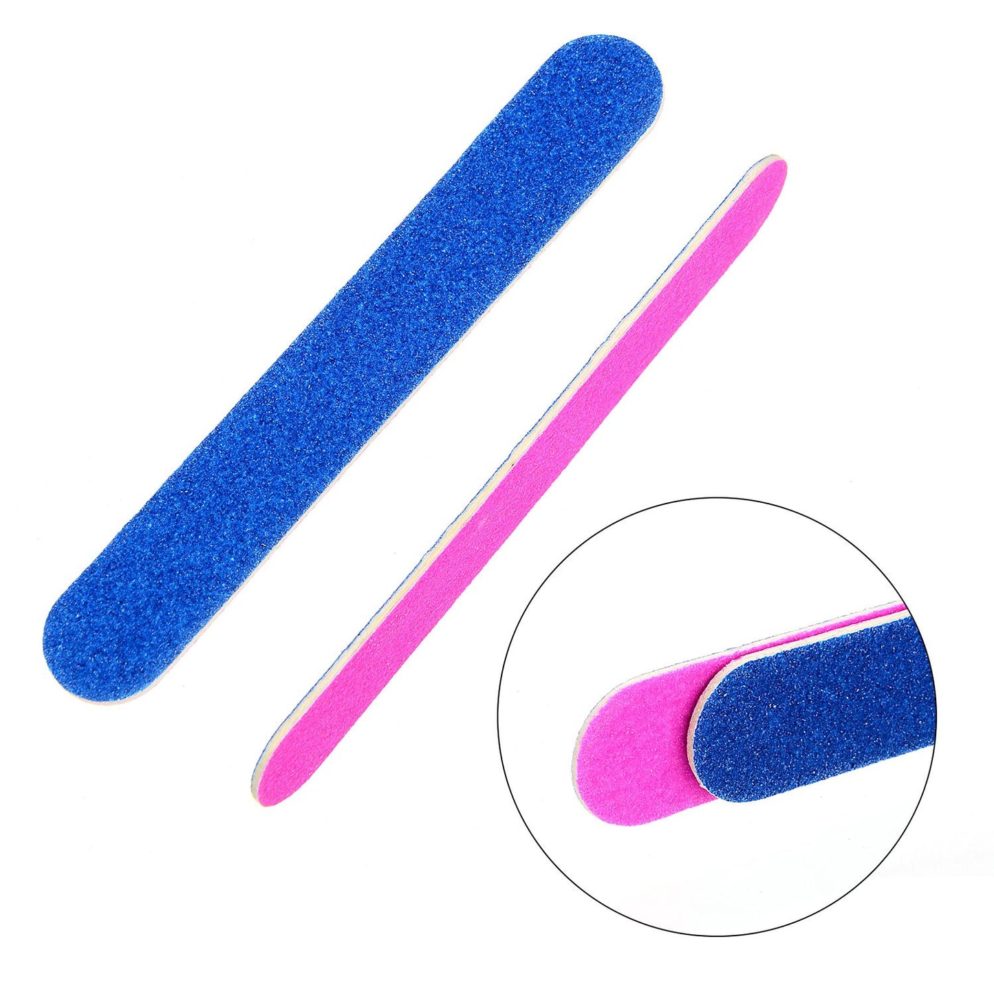 Sumind 100 Pcs Nail File Professional Emery Boards Disposable Grit Nail File 3.35 x 0.51 x 0.05 Inch Double Sided Manicure Tools Kits Pedicure