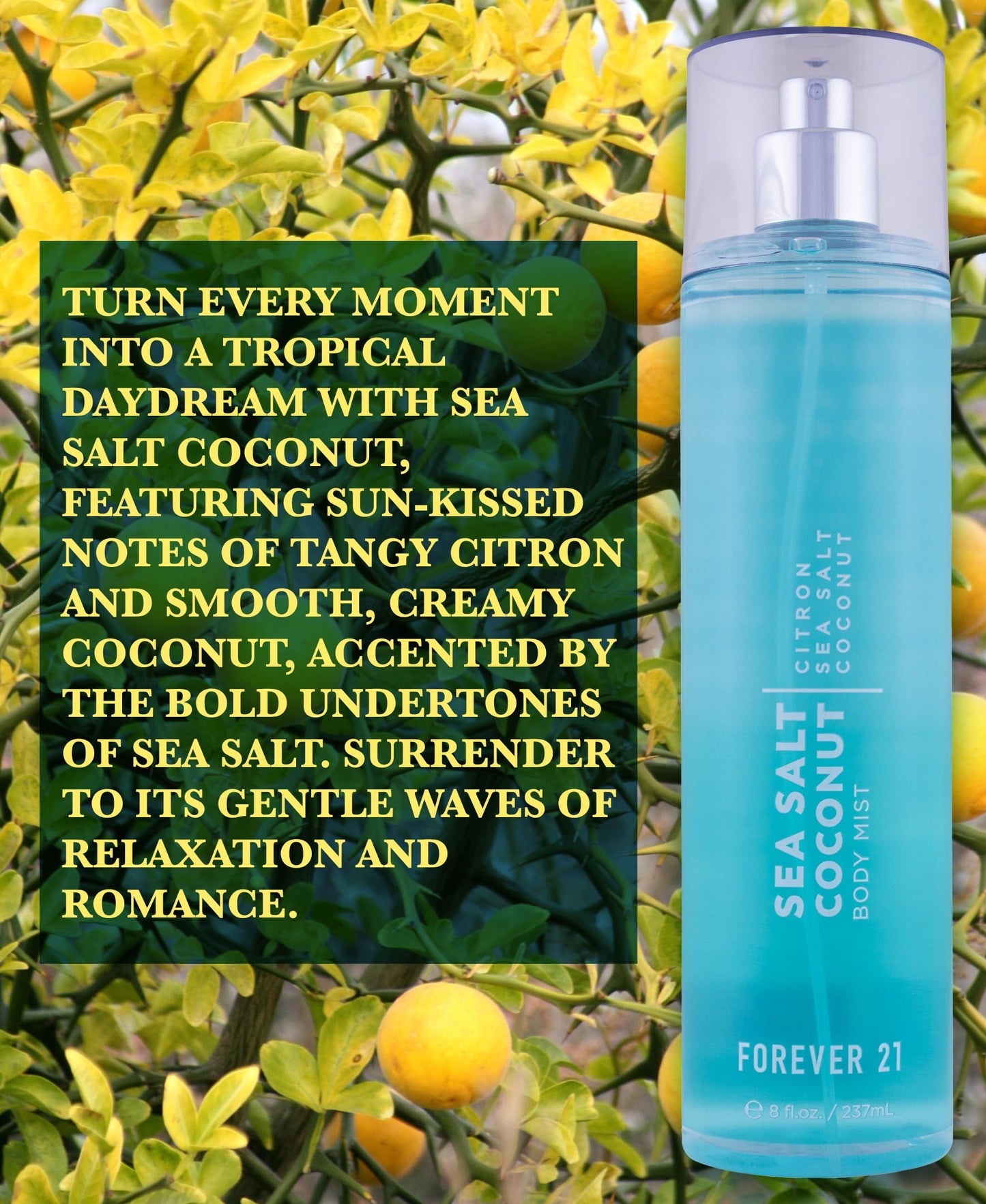 Forever 21 Sea Salt Coconut Body Mist, 8 fl. oz.