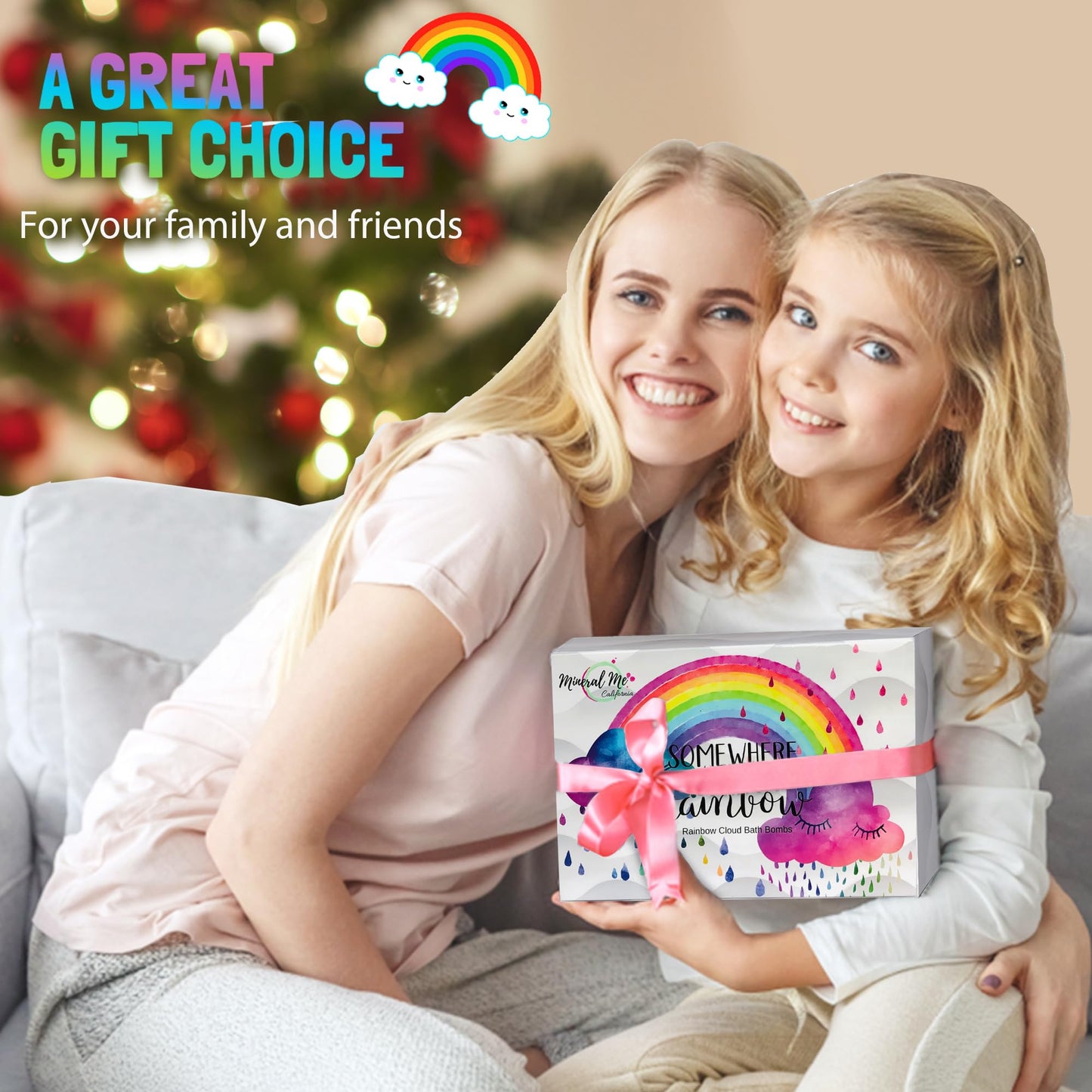 Bath Bombs for Kids - Natural and Organic Magic Rainbow Bubble Bath Bombs w/Moisturizing Shea Butter and Natural Oils, 4 Large Unicorn Cloud…