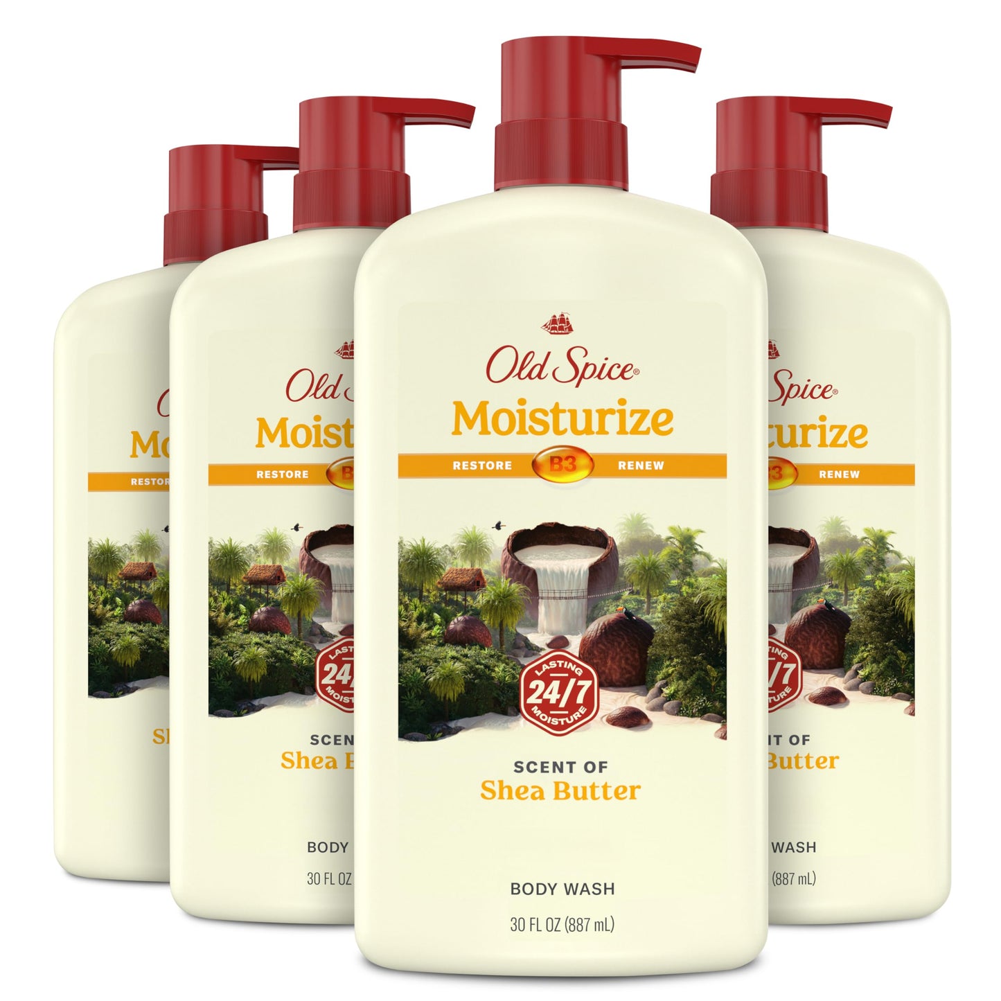 Old Spice Cleansing Body Wash for Men, 24/7 Shower Fresh with Lasting Scent, Restore & Renew, Gentle on Skin, Vitamin B3, Moisturize with Shea Butter Beauty and Personal Care Old Spice Default Title