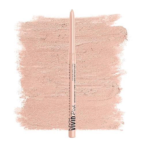 NYX PROFESSIONAL MAKEUP Mechanical Eye Pencil, Vivid Rich Mechanical, Creamy Retractable Eyeliner - Quartz Queen, White Eyeliner