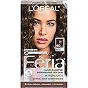 L'Oreal Paris Feria Multi-Faceted Shimmering Permanent Hair Color, 60 Crystal Brown (Light Brown), Pack of 1 Hair Dye Kit