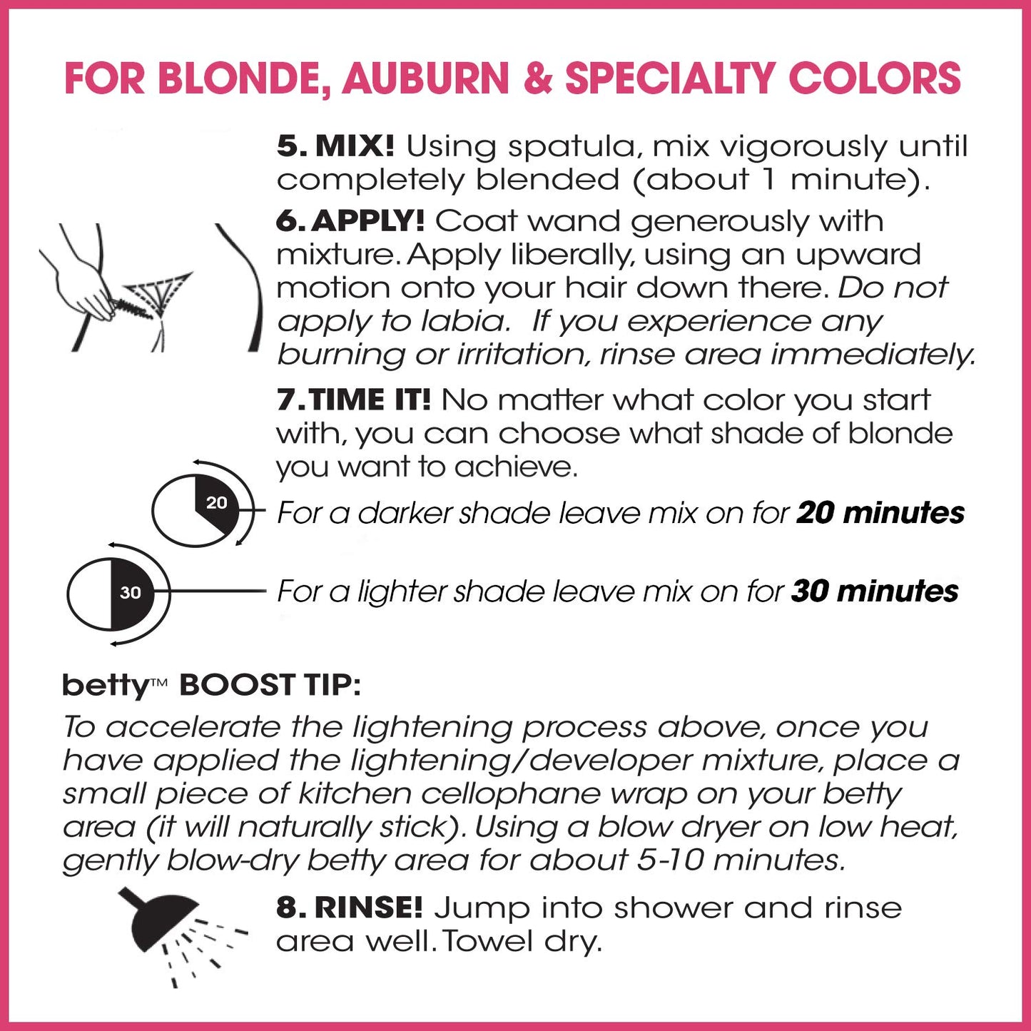 Betty Beauty Love (Red) Betty - Color for the Hair Down There Hair Coloring Kit