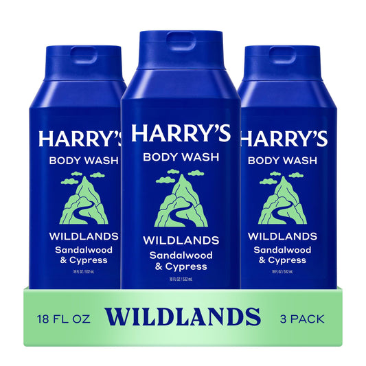 Harry's Men's Body Wash - Wildlands - (3 Pack) 18 fl oz - Shower Gel for Men - No Parabens, Sulfates, or Dyes Beauty & Personal Care Harry's
