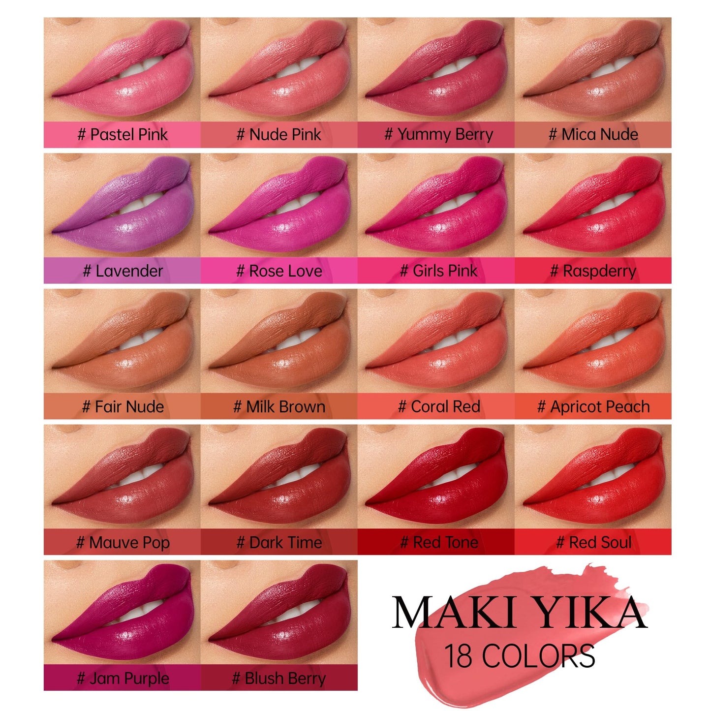 MAKI YIKA Moisture Gold Lipstick for Women Hydrate Tinted Lip Balm Beauty and Personal Care MAKI YIKA