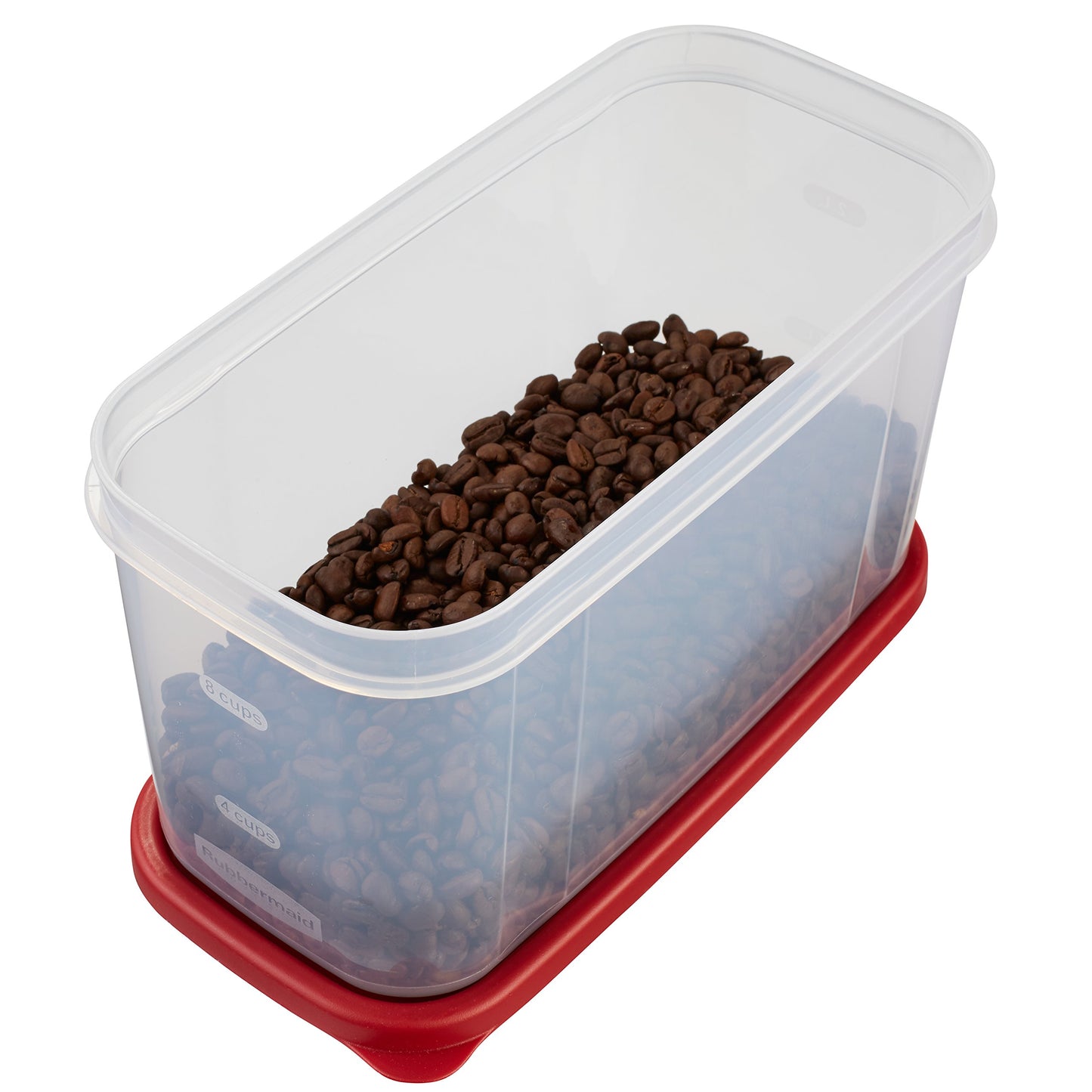 Rubbermaid - Dry Food Storage 10 Cup Clear Base Featuring Graduation Marks Pack of 6