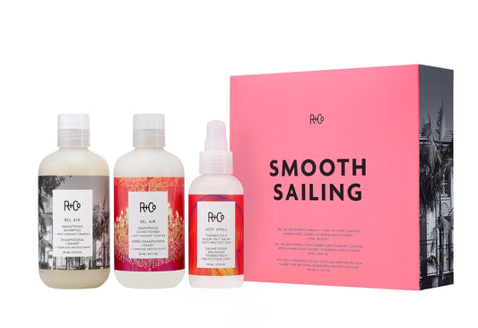 R+Co Smooth Sailing Kit | Smoothing + Nourishing + Moisturizing Hair Kit | Vegan + Cruelty-Free | 21.2 Oz