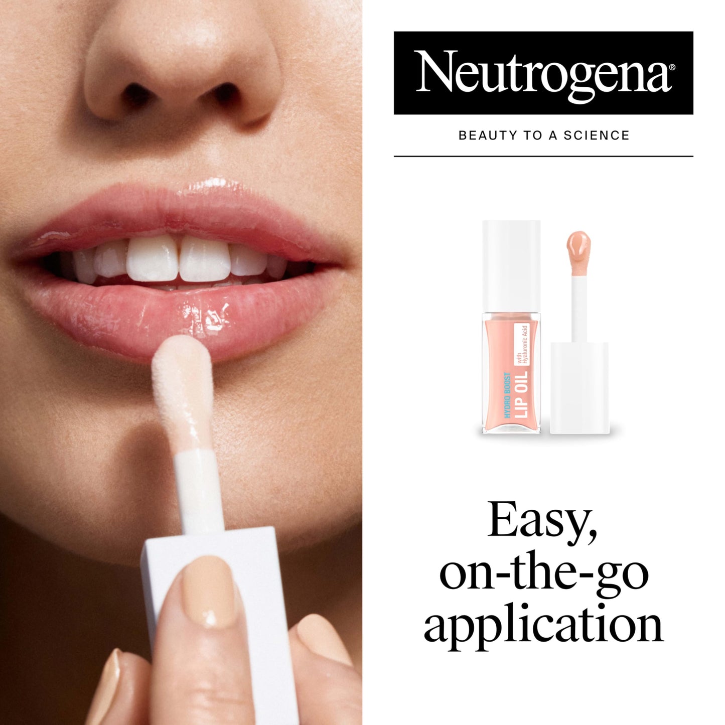 Neutrogena Hydro Boost Tinted Lip Oil with Hyaluronic Acid, Designed to Hydrate & Nourish While Providing a Luxurious Pop of Color for Fuller-Looking
