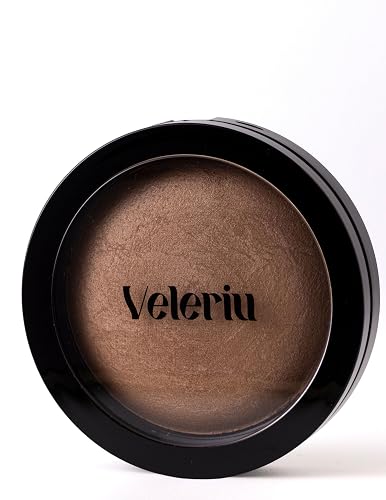Veleriu Baked Bronzing Powder, Radiant and Matte Finish, Buildable Coverage, Paraben Free (South Beach)