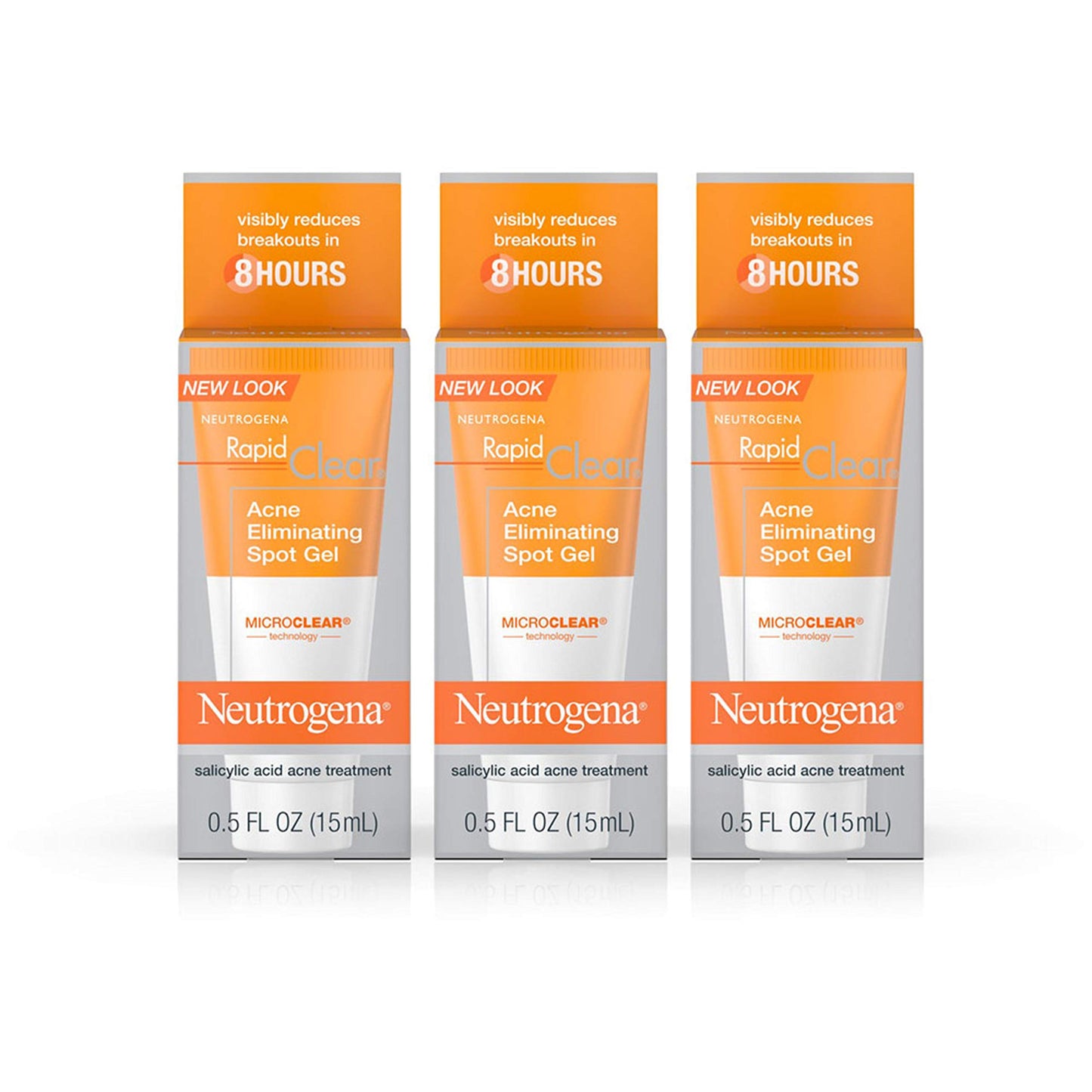 Neutrogena Rapid Clear Acne Eliminating Spot ment Gel with Witch Hazel and Salicylic Acid Acne Medicine for Acne-Prone Skin, 0.5 fl. oz (Pack of 3)