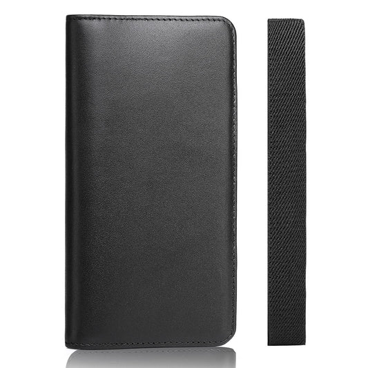 LLi Cufite Italian Calfskin Genuine Leather Checkbook Cover Deluxe Minimalist with Plastic Insert Flap Pen Loop & Strap for Men Women Fashion LLi Cufite