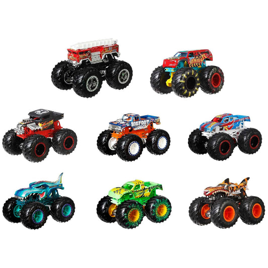 Hot Wheels Monster Trucks Live 8-Pack, Multipack of 1:64 Scale Toy Monster Trucks, Characters from The Live Show, Smashing & Crashing Trucks, Toy…