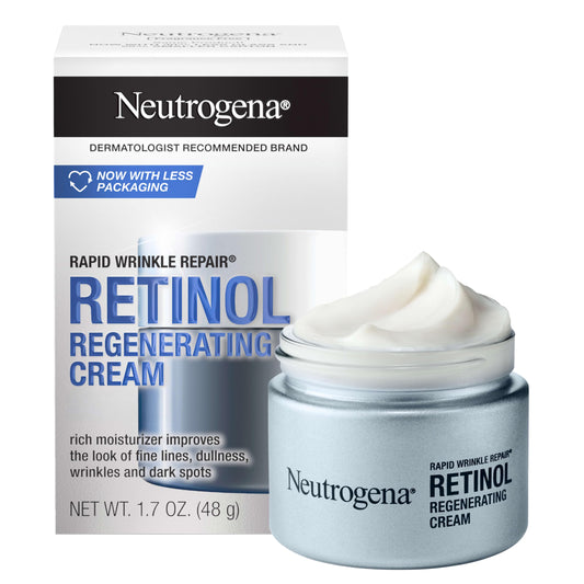 Neutrogena Rapid Wrinkle Repair Retinol Face Moisturizer, Daily Anti-Aging Face Cream with Retinol & Hyaluronic Acid to Fight Fine Lines, Wrinkles,
