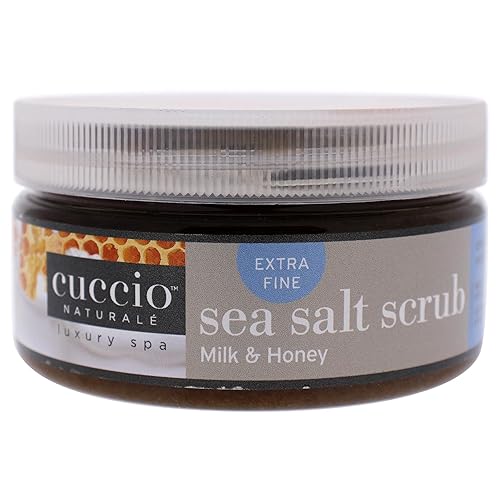 Cuccio Naturale Sea Salt Scrub - Extra Fine - Gently Exfoliates To Remove Dead Skin Cells - Leaves Skin Supple, Radiant And Youthful Looking - Paraben
