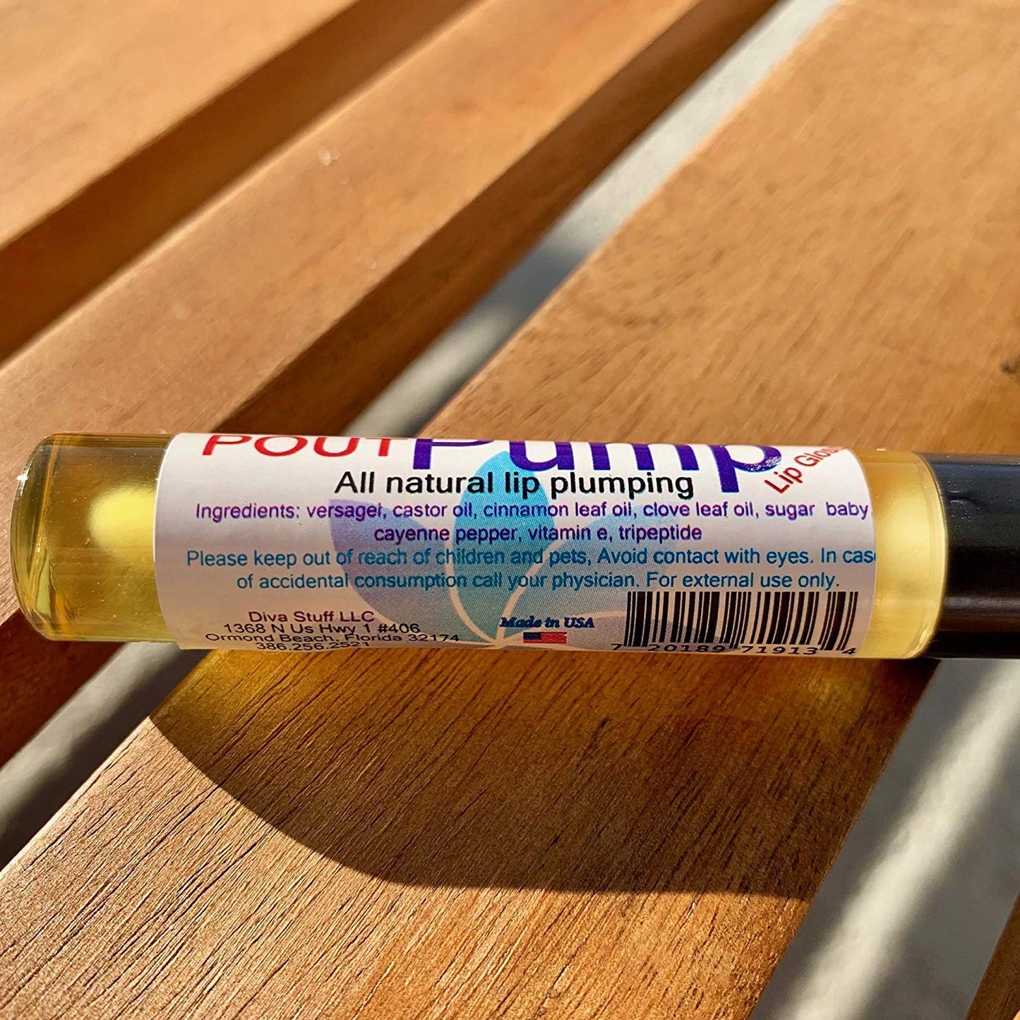Diva Stuff Pout Pump, All Natural Lip Plumping & Conditioning Gloss