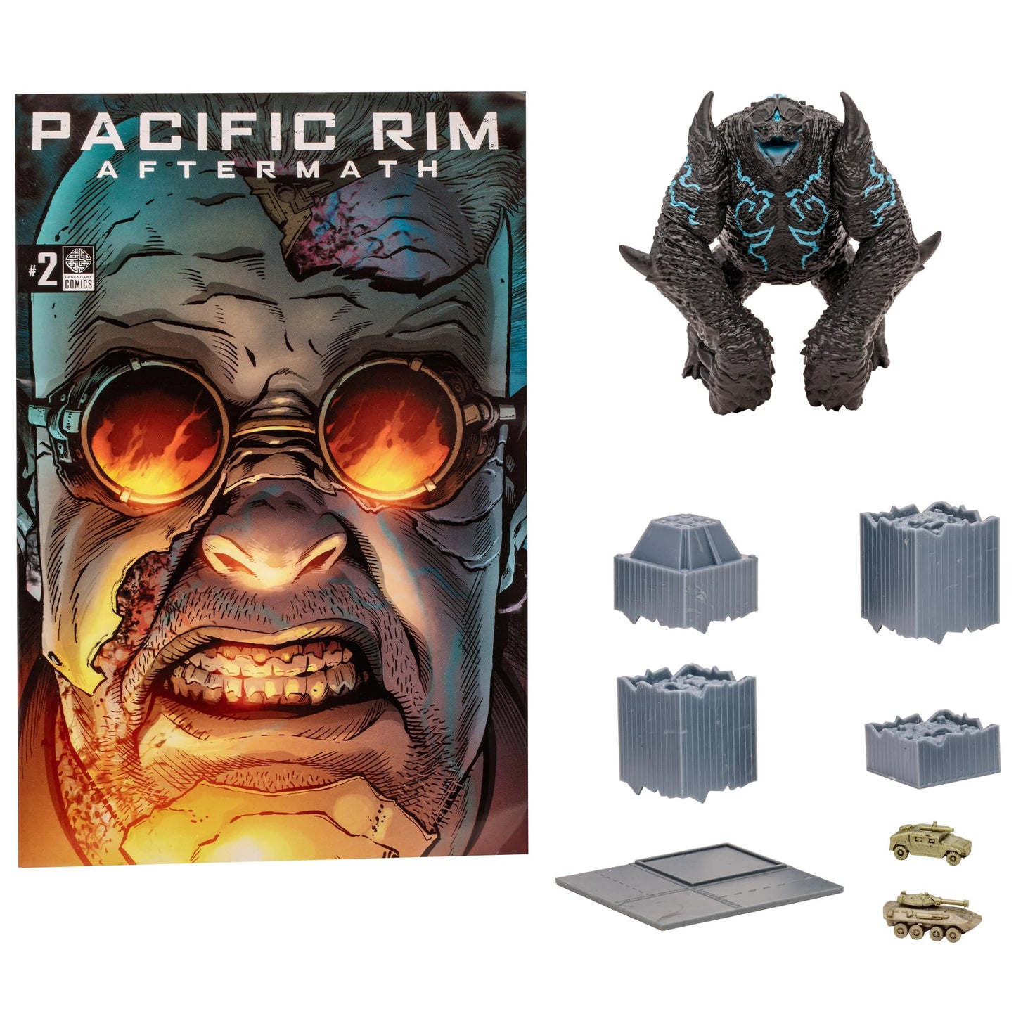Pacific Rim McFarlane Toys Leatherback (Kaiju) 4" Scale Figure Playset with Comic