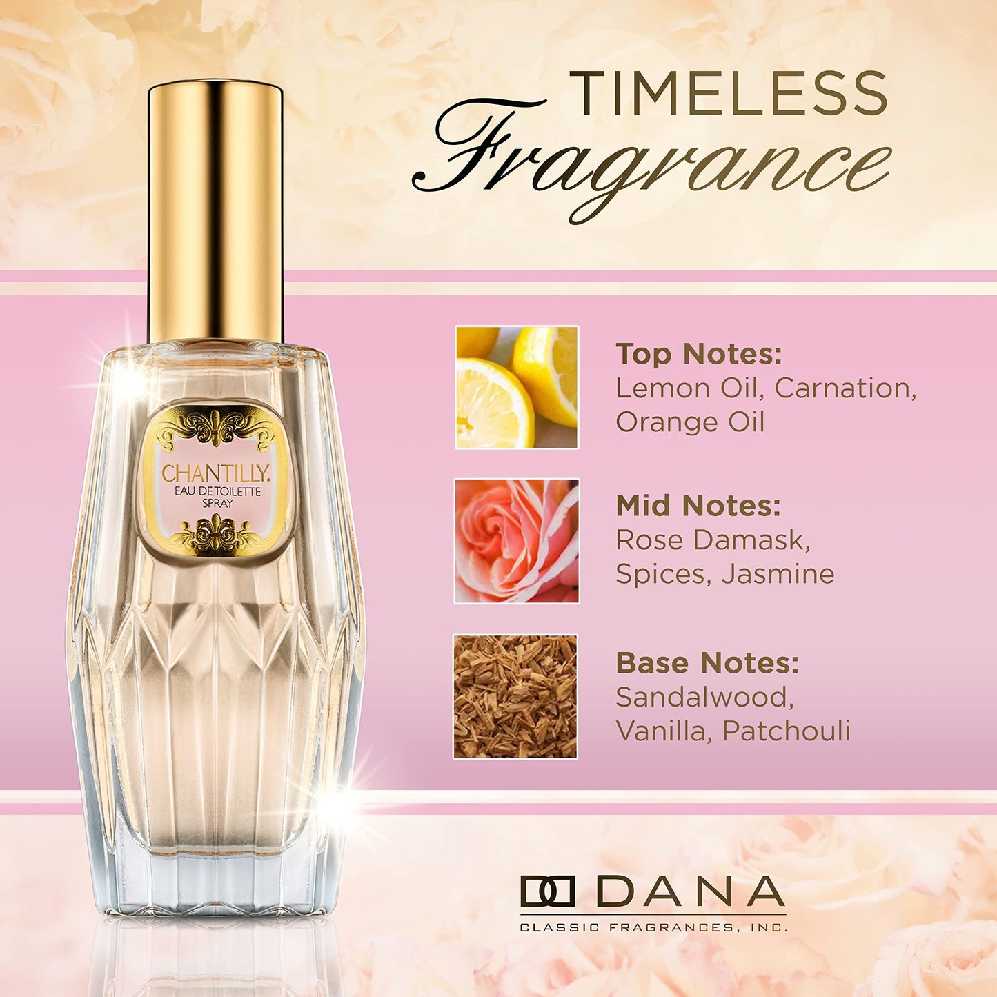 Chantilly Eau De Toilette Spray for Women 2 Fl Oz