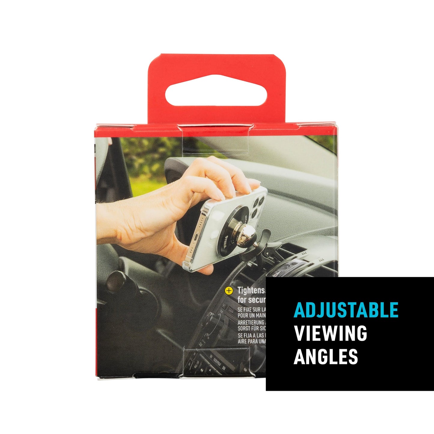 Nite IZE Steelie Tension Vent Mount - Magnetic Phone Mount for Car Vent - Convenient, Adhesive-Free Car Accessories for Cell Phones