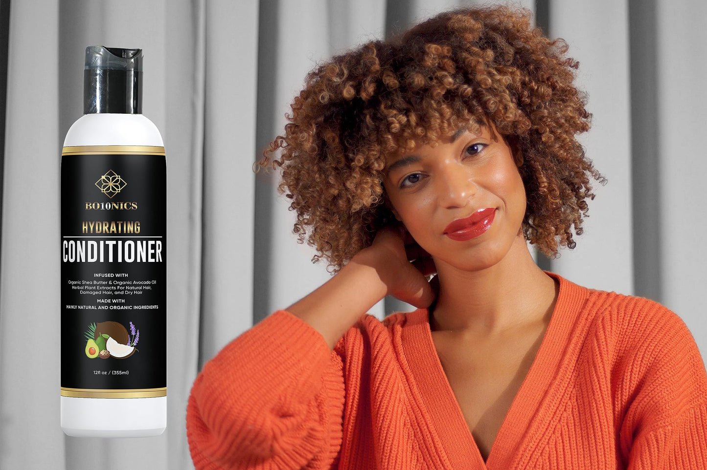 Bo10nics Hydrating Hair Conditioner Clarifying Shampoo - 12fl oz Hair Conditioner for Dry Damaged Hair with Wheat Protein, Shea Butter and Plant
