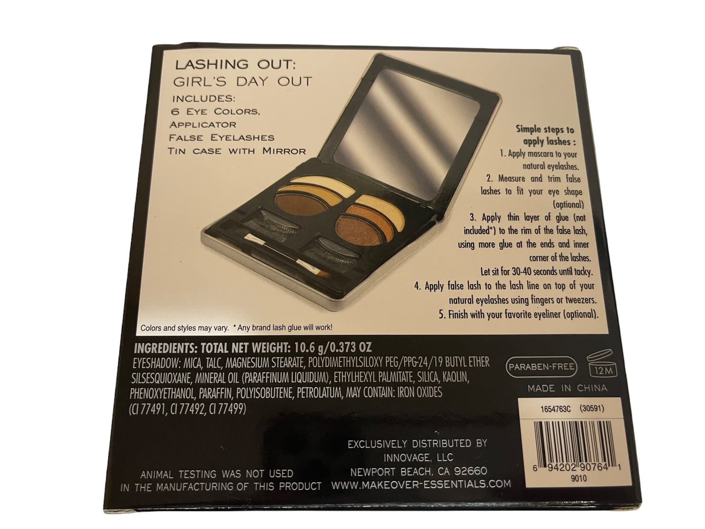 Makeover Essentials Lashing Out Girls Day out Eyeshadow &1 Pair Eyelash
