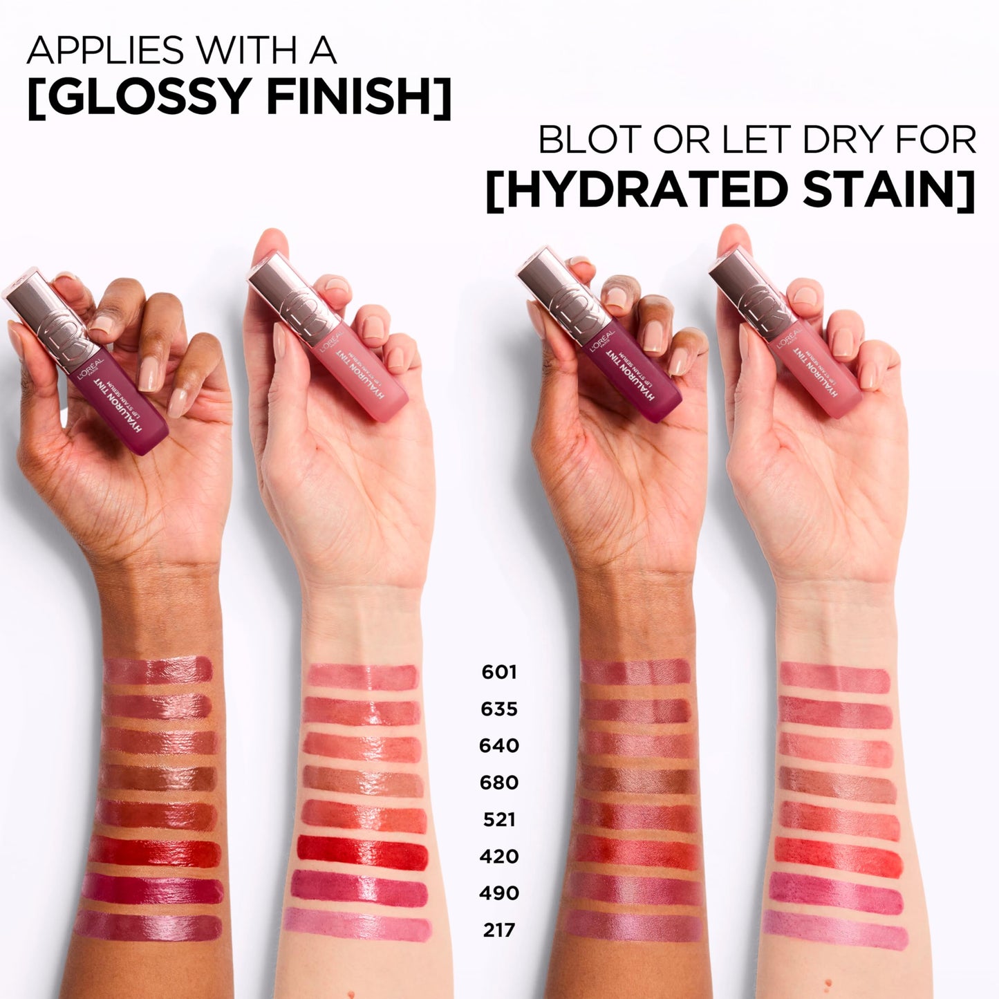 L'Oreal Paris Hyaluron Tint Lip Stain Serum, Long Lasting, Hydrating Lip Makeup Infused with Hyaluronic Acid, 601 Worth It (Pinky Nude) Beauty and Personal Care L'Oreal Paris