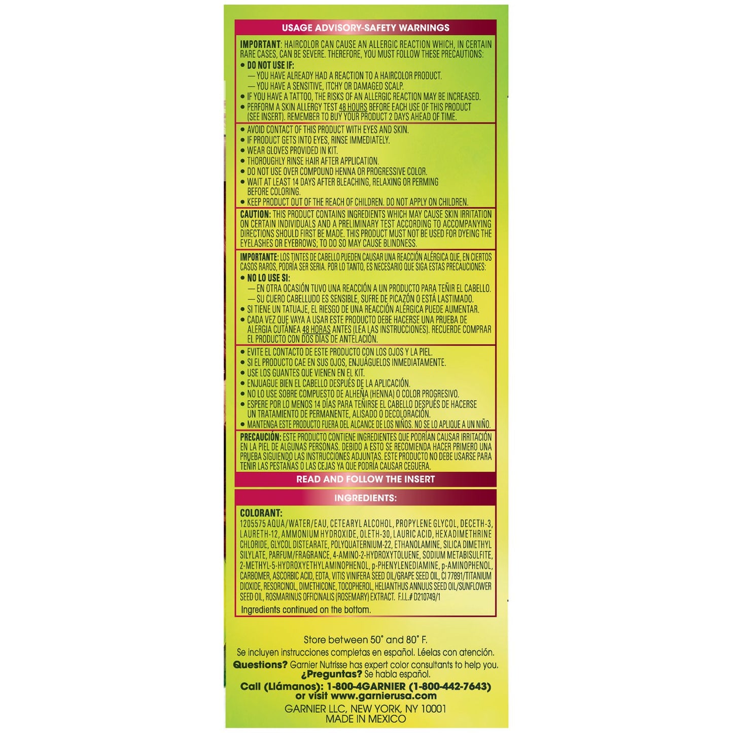 Garnier Nutrisse Nourishing Hair Color Creme, 66 True Red (Pomegranate) (Packaging May Vary)