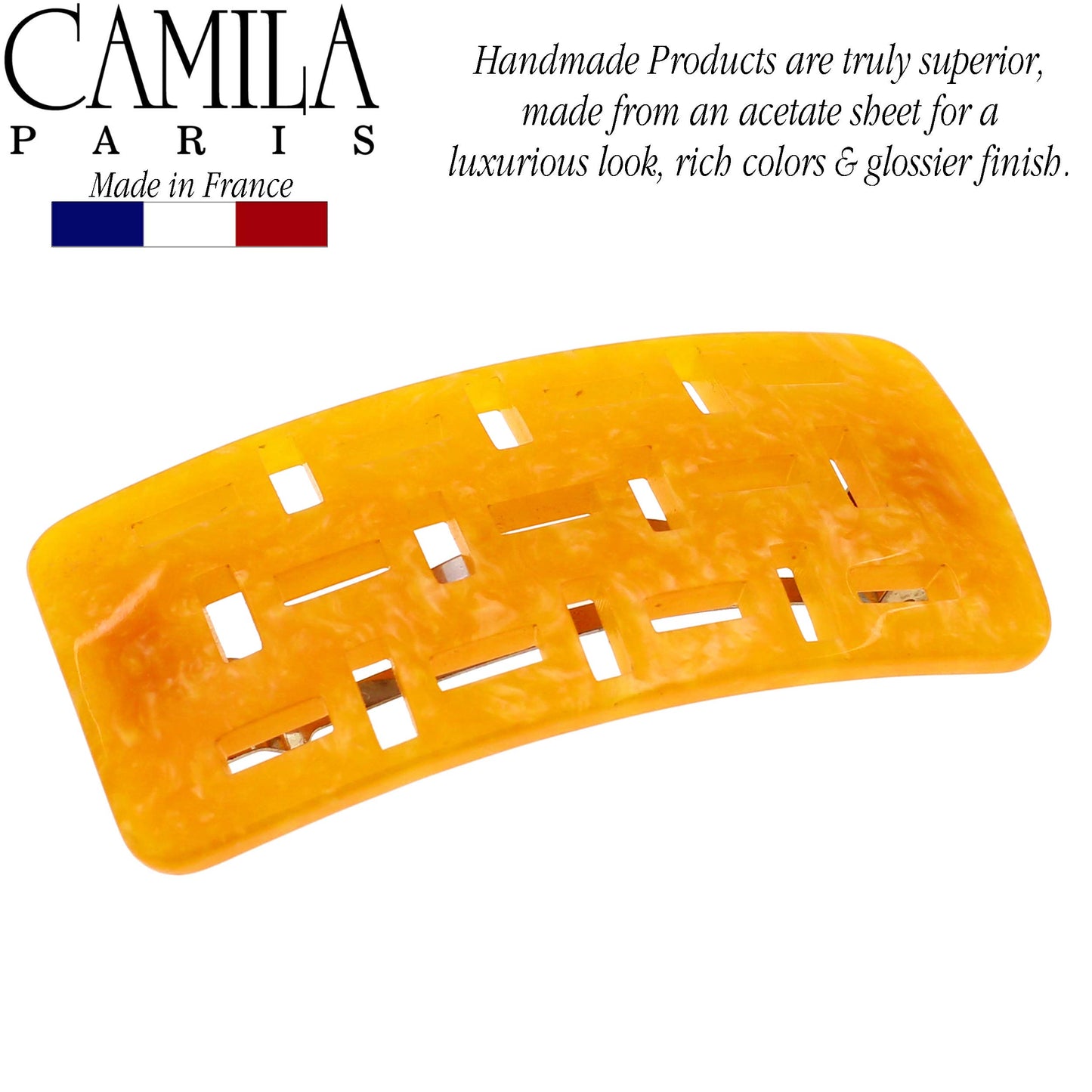 Camila Paris DG47 French Hair Barrette Clip for Girls Handmade, Strong Hold Grip Hair Clips for Women, No Slip and Durable Styling Girls Hair