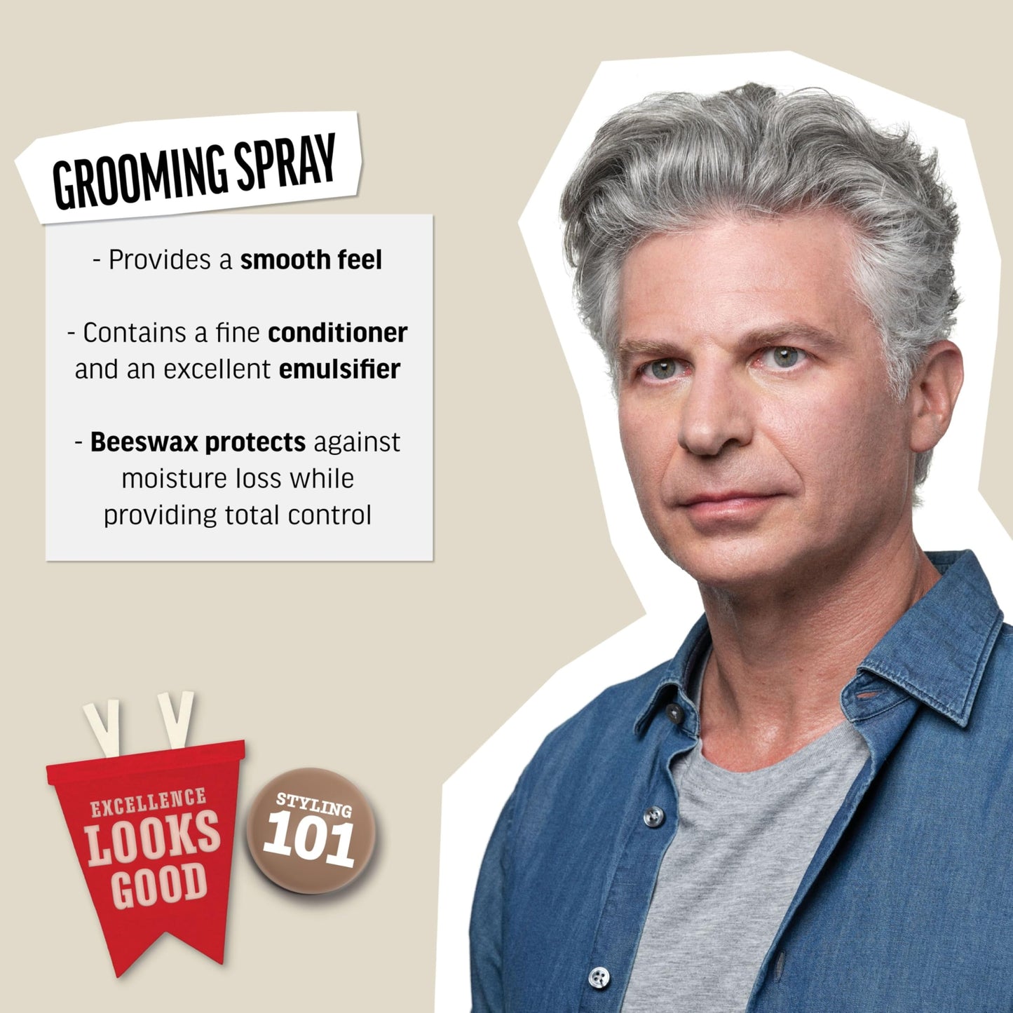 American Crew Men's Hair Spray, Variable Hold Grooming Styling Product Gift for Him, 8.4 fl oz
