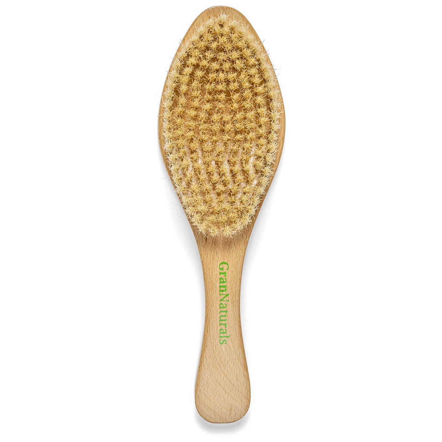 GranNaturals Soft Bristle Hair Brush - Curved Boar Bristle Vintage Style Hairbrush for 360 Waves, Sleek Slick Back Ponytail & Bun, Smoothing, Fades