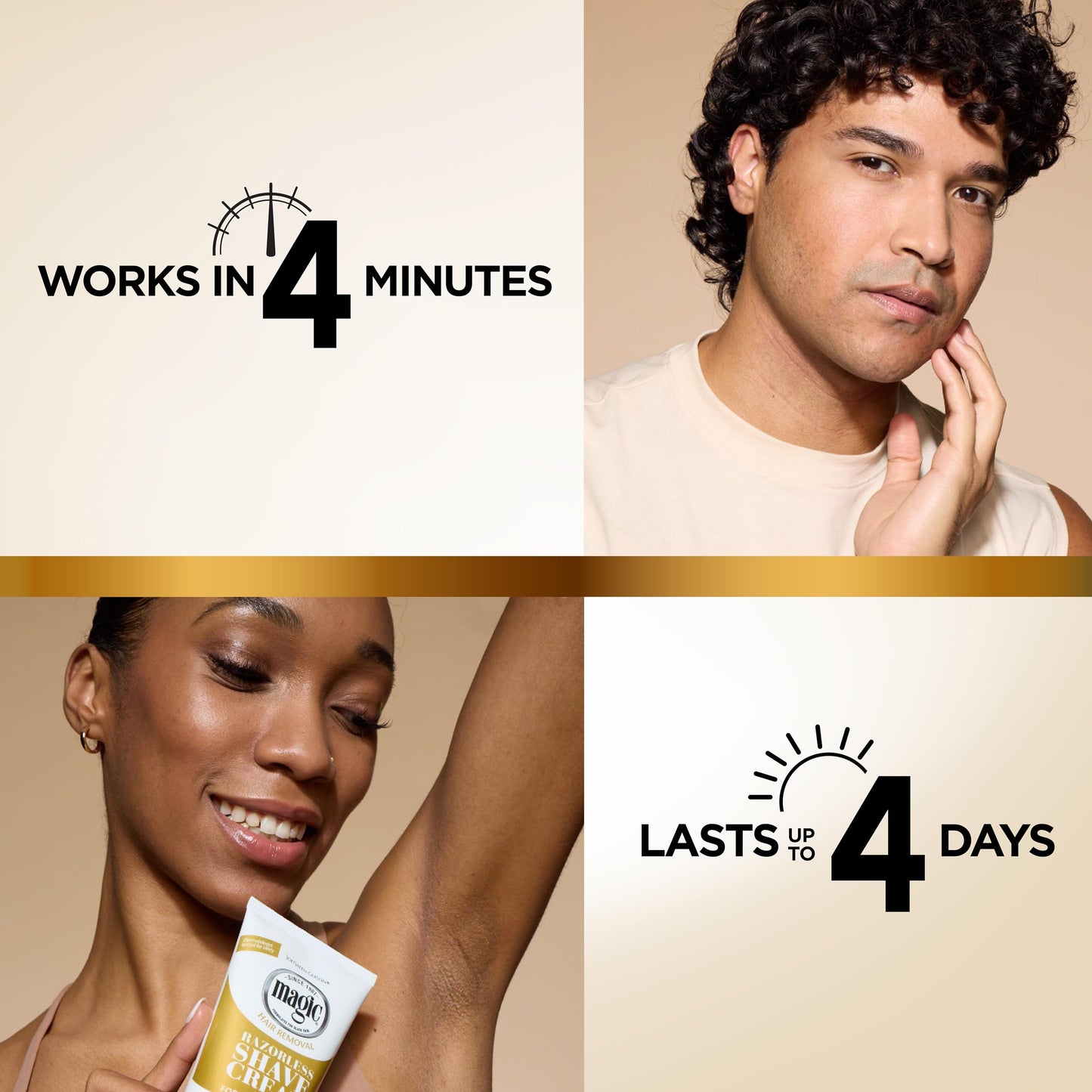 SoftSheen-Carson Magic Razorless Shaving Cream, Depilatory Hair Removal Cream, Works in 4 Minutes for Coarse, Curly Hair, 6 Oz Beauty and Personal Care SoftSheen