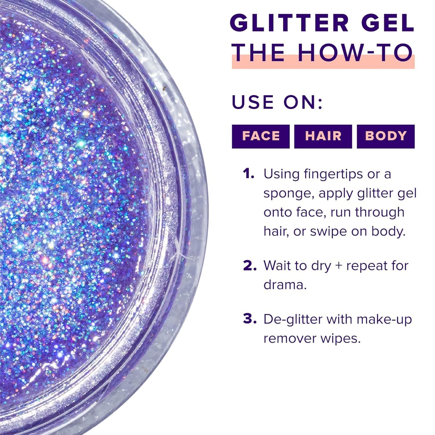 UNICORN SNOT Holographic Face Glitter & Body Glitter Gel | Hair Glitter, Vegan & Cruelty-Free, 1.7 oz 3-Pack (Flamingo/UV/Bling)