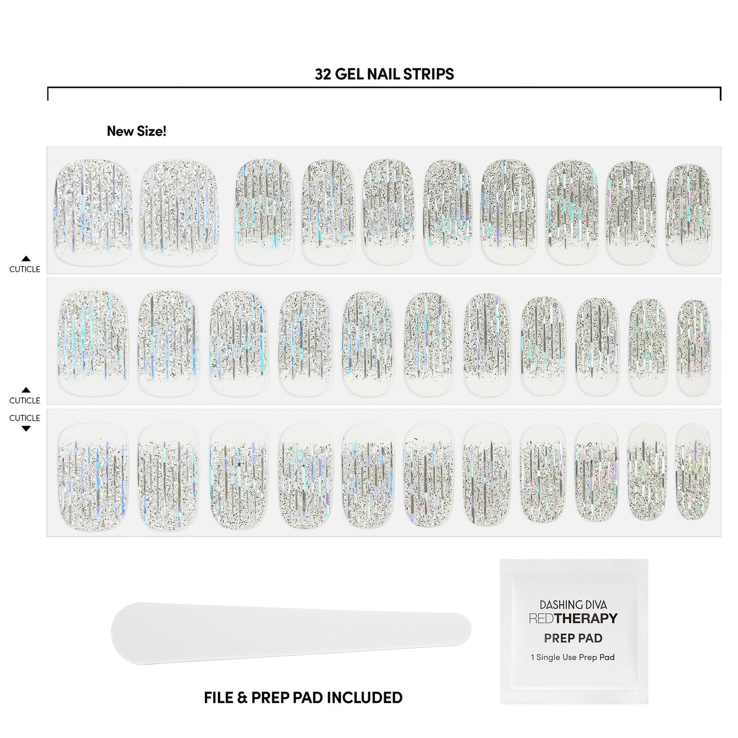 Dashing Diva Gloss Nail Strips - Going Platinum | UV Free, Chip Resistant, Long Lasting Gel Nail Stickers | Contains 32 Strips, 1 Prep Pad, 1 File Beauty & Personal Care Dashing Diva