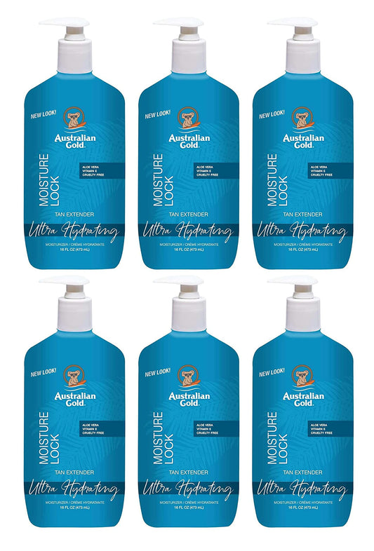 Australian Gold Moist Lock Tan Extender 16 Ounce Pump (473ml) (6 Pack) Beauty & Personal Care Australian Gold