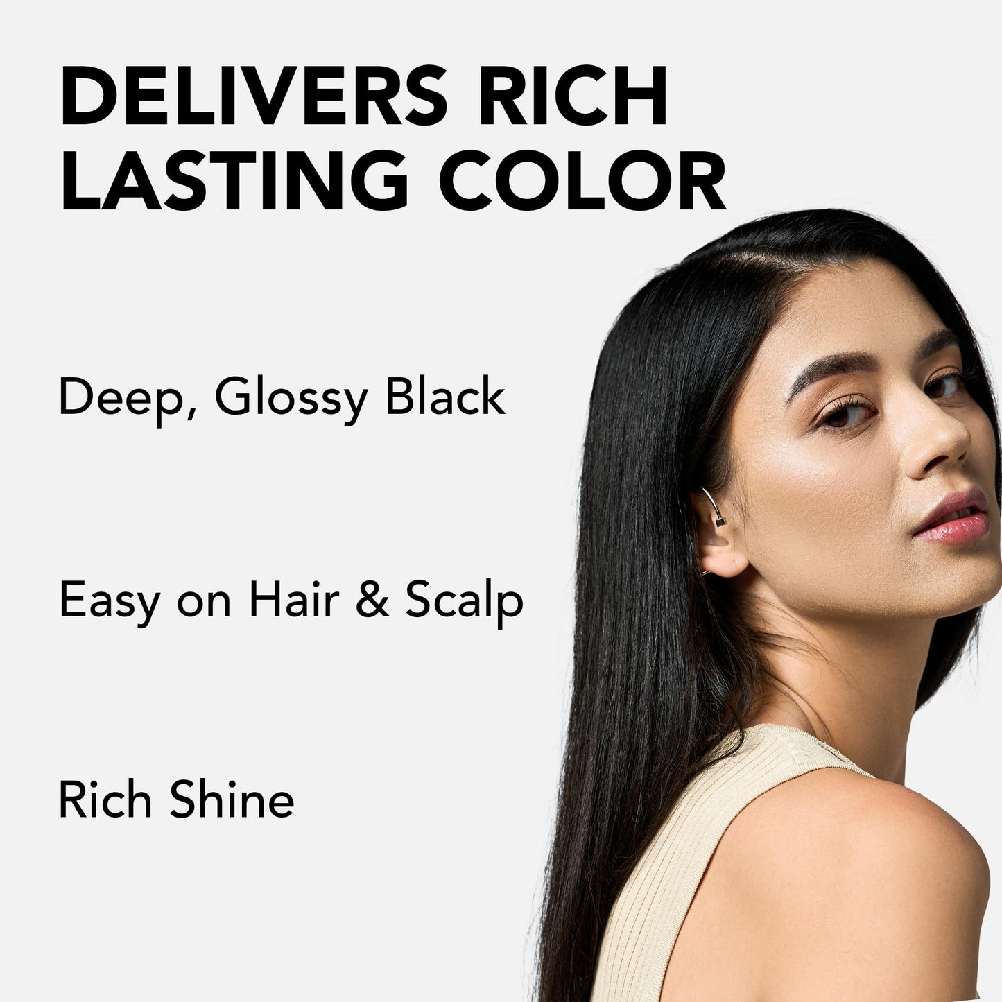 Motions Xpress Permanent Hair Color Shampoo Natural Black - 5 Minute Color, Gray Coverage, Ammonia Free, Deep Shine Hair Dye Shampoo, 0.84 Oz