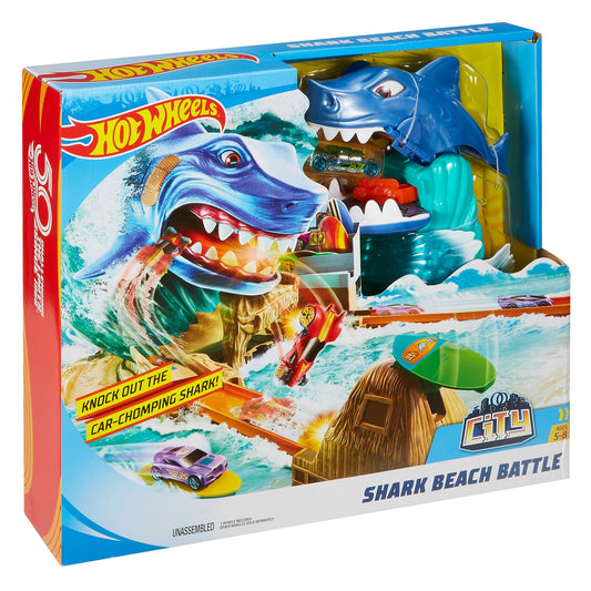 Hot Wheels HOT WHEELS City Shark Beach Battle Play Set Multicolor