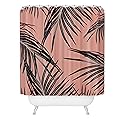 Society6 Shower Curtain - Bathroom Decor by Anita Bella Jantz - Extra Long Fabric Shower Curtains for Bathroom, 71" x 74", Black Palm Leaves Dream 5